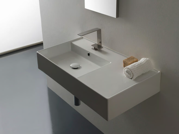 TEOREMA 2.0 - Wall-mounted ceramic washbasin by Scarabeo Ceramiche - view 2